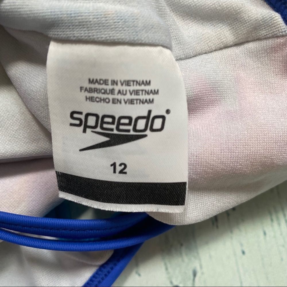 SPEEDO Girl's Fast Back One Piece Multi Color - Picture 5 of 6